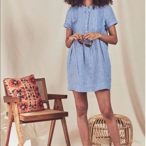 Faherty blue railroad stripe Gemini Dress - Small